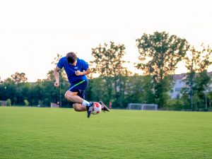 Football match, a sports activity for your Budapest bachelor party weekend with EVG d'Enfer Budapest.