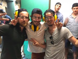 7-gun shooting, bachelor party shooting activity in Budapest with Budapest Crazy Stag
